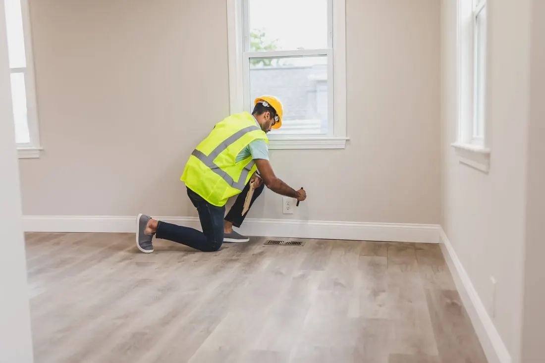 An independent JRG mold inspector examining a wall for growth