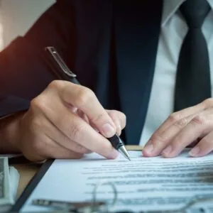 Insurance claims paperwork for a mold damage claim